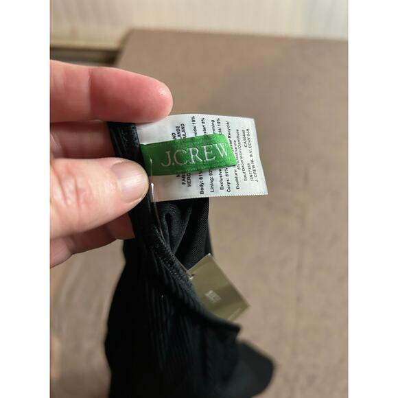 J.Crew Black One Piece Swimsuit Pearl Strap Open Midsection Cutout Size 6 NWT - Picture 5 of 6